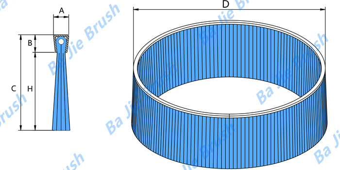 Cup Strip Brush Drawing