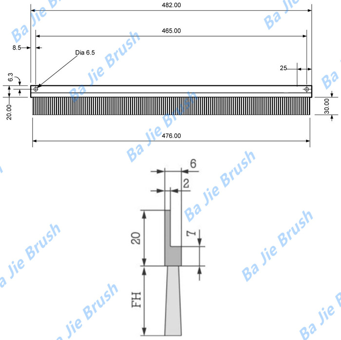 Lath Strip Brush Drawing