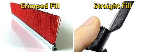 Crimped and Straight Bristle Strip Brush
